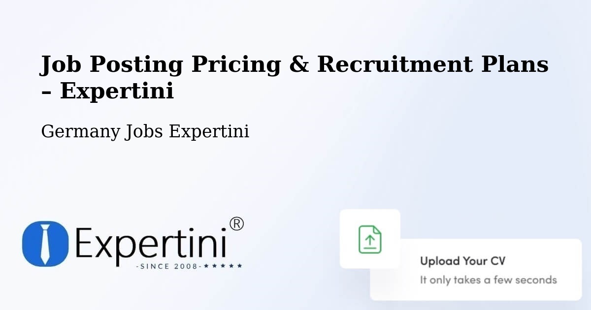 Job Posting Pricing & Recruitment Plans – Barnstädt - Barnstädt, Germany Jobs Expertini